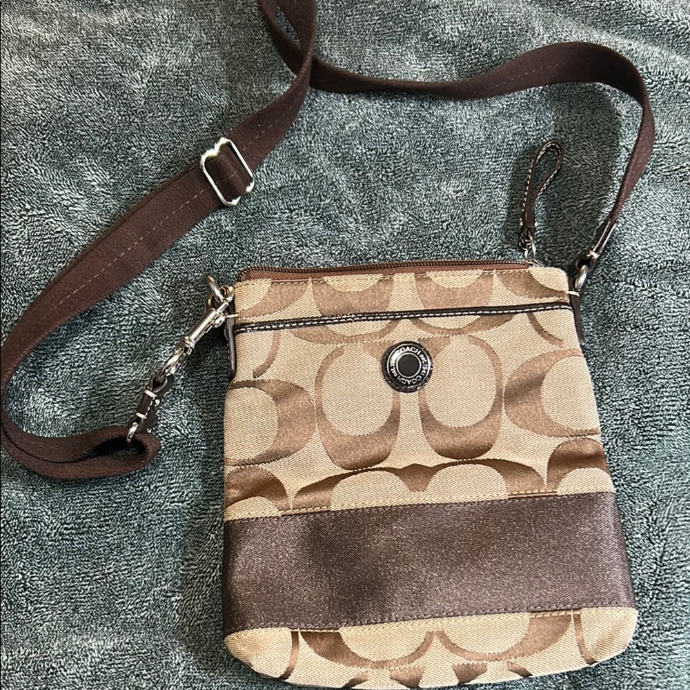 Brown Vintage Coach Crossbody Bag
